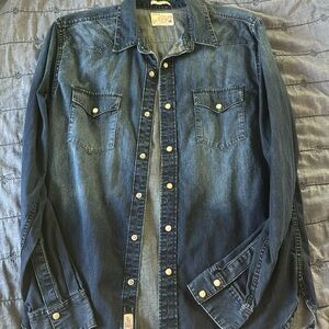 Lucky brand denim snap shirt
